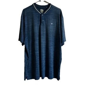 Callaway Golf Shirt Mens 2XL Blue Opti-Dri Performance Short Sleeve Size XXL